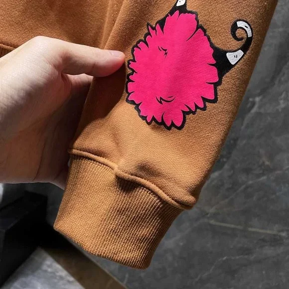 Chrome Hearts Marty Boy Tan Hoodie with Pink Graphics - Picture 5 of 9